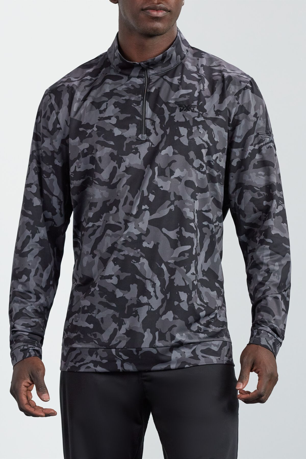 Essential Fairway Camo 1/4 Zip Pullover Black